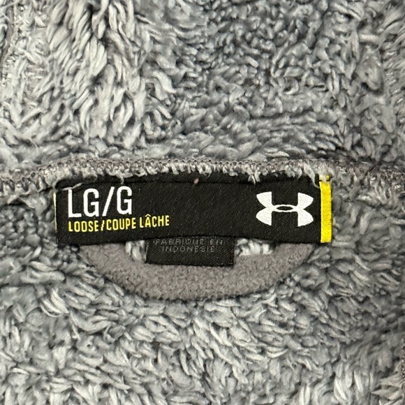 Under Armour Men's L Loose Charcoal and Light Gray Hooded Performance Jacket - Picture 4 of 10